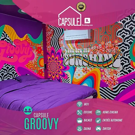 Capsule Groovy-jacuzzi-sauna-billard-netflix- Nintendo Switch & Jeux Lägenhet
